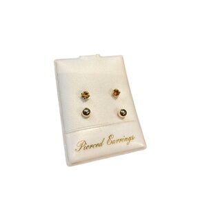 ☮️ New Vintage Gold Tone Stud Pierced Earrings Lot Dainty Minimalist Set